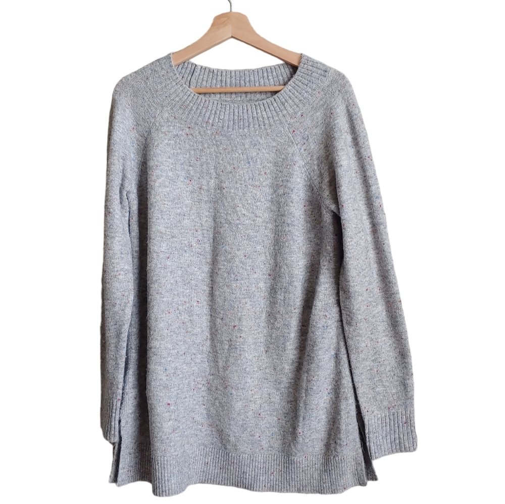 LOFT Pastel Speckled Multicolor Knit Tunic Length Sweater Top